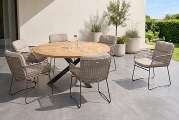 4 Seasons Outdoor Aprilla tuinset pure met Prado tafel Ø 160, Ophalen of Verzenden, Nieuw