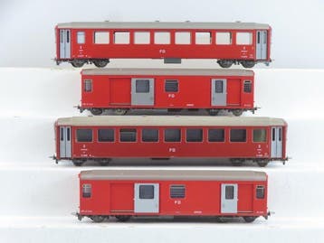 Bemo H0m - 3266/3269 202/3266 208 - Modeltrein personenwagen, Nieuw