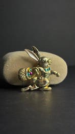 Vintage Paashaas-broche met eimandje – Origineel en speels