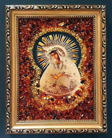 Barnsteen - Unique Amber picture icon Wall decoration - Home