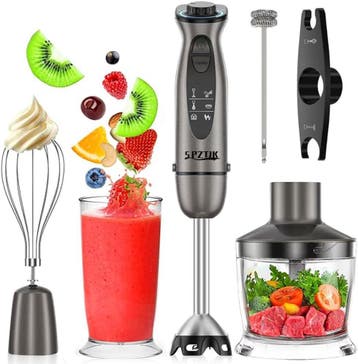 Staafmixer set - 7 in 1 - met Hakmolen / Klopper / Garde / B, Verzenden, Zo goed als nieuw