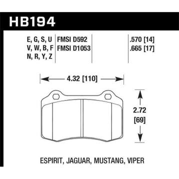Hawk 2010 Camaro SS DTC-70 Race Rear Brake Pads, Auto-onderdelen, Ophalen of Verzenden, Nieuw