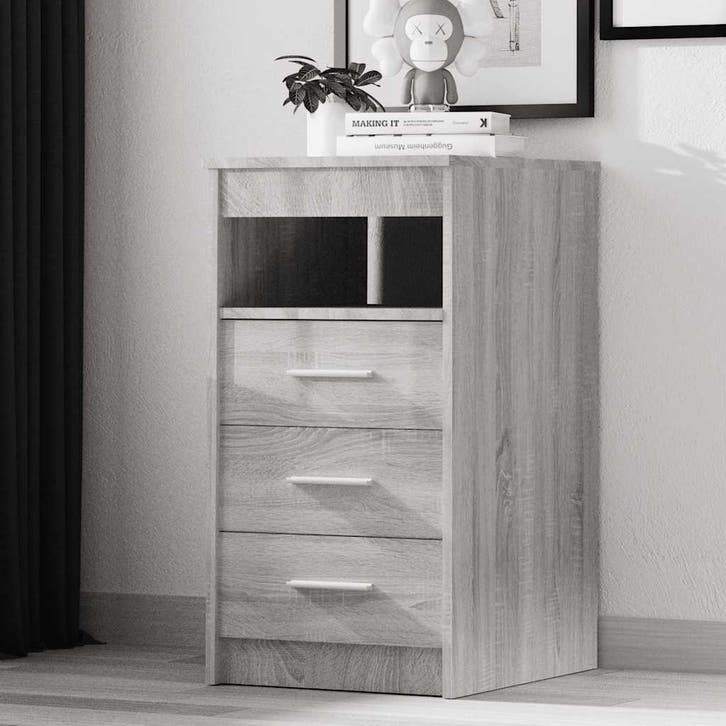vidaXL Ladekast 40x50x76 cm bewerkt hout grijs sonoma, Huis en Inrichting, Kasten | Overige, Nieuw, Verzenden