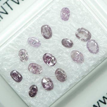 14 pcs Diamant (Natuurlijk) - 1.01 ct - Ovaal - P1, I3 - Gem, Nieuw