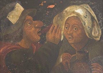 Flemish school (XVIII-XIX) - Satirische volksscène –