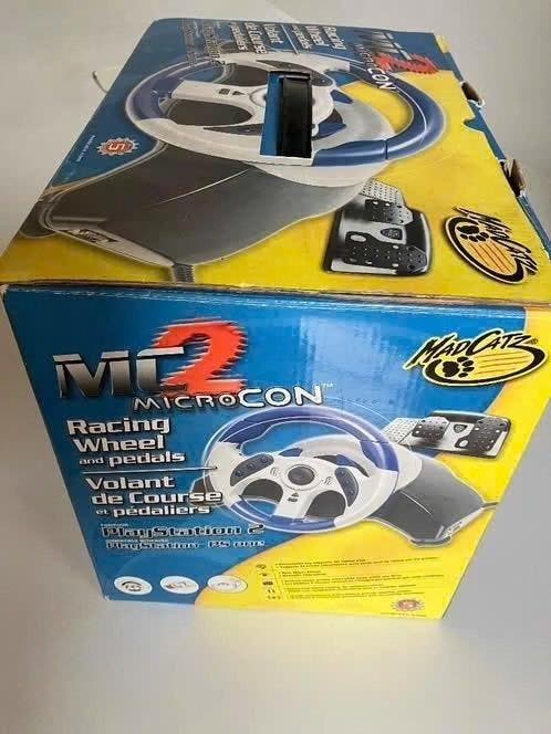Mad Catz - PS2- MC2 MicroCON Racing Wheel and Pedals -, Spelcomputers en Games, Spelcomputers | Overige Accessoires
