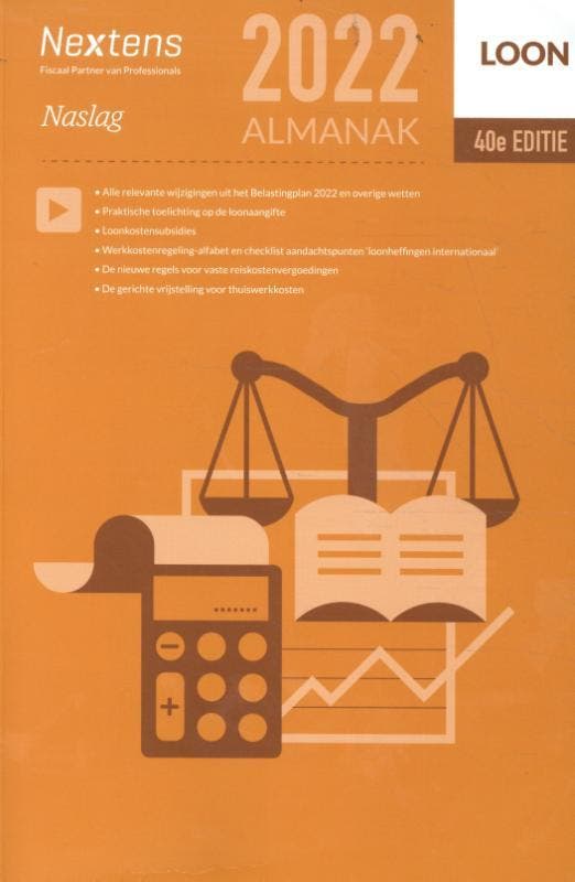 Nextens Loon Almanak 2022 9789035200081, Boeken, Schoolboeken, Zo goed als nieuw, Verzenden