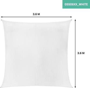2dekans | VONROC Premium Schaduwdoek - Vierkant - 360x360 cm, Ophalen of Verzenden, Zo goed als nieuw