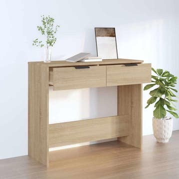 vidaXL Wandtafel 90x36x75 cm bewerkt hout sonoma, Verzenden, Nieuw, 60 cm of meer