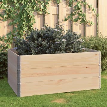 vidaXL 3 st Plantenbakken verhoogd 80x120 cm massief, Minder dan 30 cm, Verzenden, Nieuw, 60 tot 100 cm