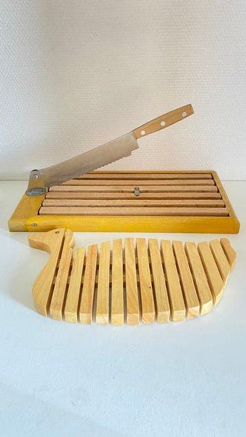 Broodsnijmachine (2) - Staal, Hout