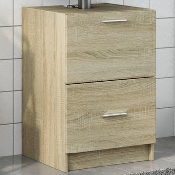 vidaXL Wastafelkast 40x37x59 cm bewerkt hout sonoma, Verzenden, Nieuw, Wastafelkast, Minder dan 100 cm