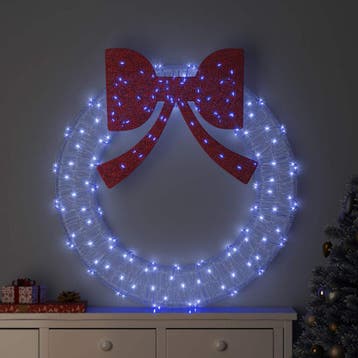 vidaXL Krans 150 LEDs Blauw 120 cm Acryl, Verzenden, Nieuw