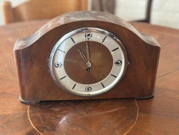 Pendule - Art Deco Hout, Messing - 1930-1940