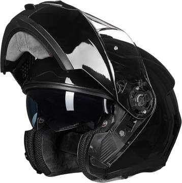 Systeemhelm ILM 159 L | Glanzend Zwart | Retourdeal 41%, Motoren, Overige merken, Systeemhelm, Heren, Ophalen of Verzenden