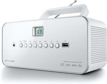 Muse M-28RDW - Draagbare radio/CD-/MP3-speler met USB, wit S, Verzenden, Nieuw