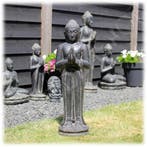 Boeddha tuinbeeld staand 80cm gietsteen - Winterhard Nieuw, Ophalen of Verzenden, Nieuw, Steen, Boeddhabeeld