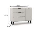 Dressoir scandi creme  110 cm (Dressoirs, Woonkamer), Huis en Inrichting, Kasten | Dressoirs, 100 tot 150 cm, Verzenden, Nieuw
