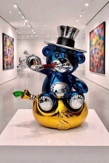 GF Exclusives - Billionaire Bear Chrome Colored Artwork By: