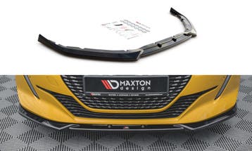 Voorspoiler V.2 Peugeot 208 Mk2 Maxton Glans Zwart, Ophalen of Verzenden, Nieuw