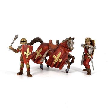 Schleich - Action figure 3 vintage medieval figures: Knights, Antiek en Kunst