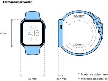 Apple Watch Series 8 - Smartwatch - Temperatuurregistratie, Verzenden, Zo goed als nieuw, Apple