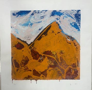 Mario Schifano (1934-1998) - Montagna, Antiek en Kunst