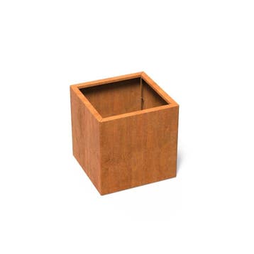 Cortenstaal plantenbak ‘Connect’ 70x70x70cm - Zonder bodem, Vierkant, Nieuw, Metaal, 60 tot 100 cm