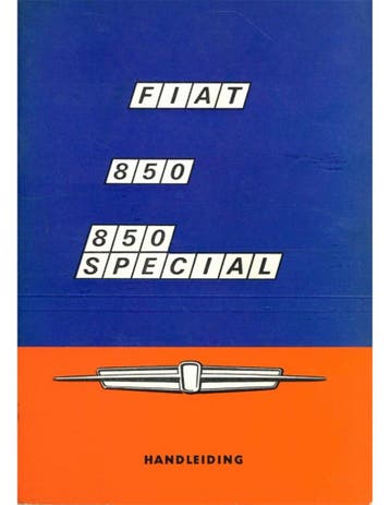 1969 FIAT 850 | SPECIAL INSTRUCTIEBOEKJE NEDERLANDS