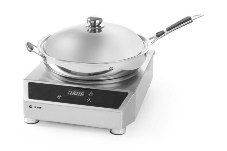 Hendi Inductiewok Model 3500 | Set Met Pan | 230v/3500w, Zakelijke goederen, Horeca | Keukenapparatuur, Nieuw in verpakking, Ophalen of Verzenden