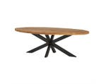 Eettafel Peru Ovaal mangohout - 180x90 cm, Ophalen of Verzenden, Nieuw