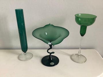 Lauscha Thüringen - Pot (3) - Glas - Solifleur Goblet Vazen