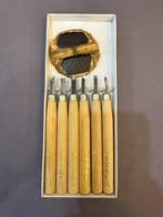 Ukita - Houtwerkset (6) Industrieel design - Carvingmes Set