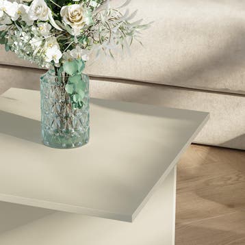 Salontafel Taniena 100x55x35 cm havermout [en.casa], Huis en Inrichting, Tafels | Salontafels, Verzenden, Nieuw
