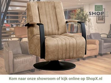 Leren draaifauteuil Galaxy, Huis en Inrichting, Fauteuils, Nieuw, Ophalen of Verzenden, 50 tot 75 cm, Industrieel, Modern
