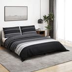 vidaXL Dekbedovertrekset 260x240 cm katoen zwart en wit, Verzenden, Nieuw, Zwart