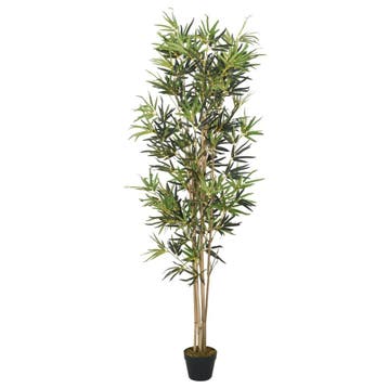 vidaXL Kunstplant bamboe 1104 bladeren 180 cm groen, Verzenden, Nieuw