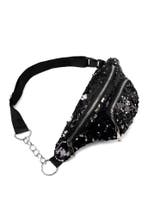 Heuptas Rond Voorvak Pailletten Zwart Zilver Ketting Heuptas, Sieraden, Tassen en Uiterlijk, Tassen | Damestassen, Ophalen of Verzenden