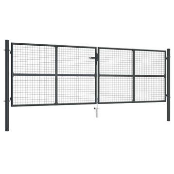 vidaXL Tuinhek van gaas gegalvaniseerd staal 400x125 cm, Verzenden, Nieuw