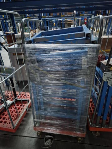 Rollenbaan frame, 60cm breedte, staal, blauw, gebruikt, Ophalen of Verzenden, Overige typen, Emtrade NL
