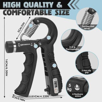 Complete Handtrainer Set: 5-60kg Verstelbare Hand Gripper, V, Verzenden, Nieuw