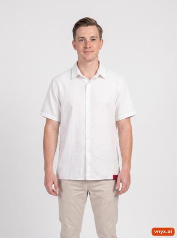 Unbranded Casual Shirt Heren maat M Wit Vintage, Ophalen of Verzenden, Nieuw