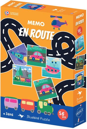 Memo - Vervoersmiddelen (56 tegels) | Bluebird Puzzle -, Verzenden, Nieuw