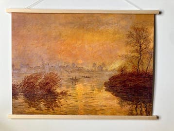 Claude Monet - Coucher de soleil à Lavacourt, Antiek en Kunst