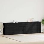 vidaXL Dressoir met lade Zwart Eiken 240 x 33 x 70 cm, Huis en Inrichting, Kasten | Dressoirs, Verzenden, Nieuw, Overige houtsoorten