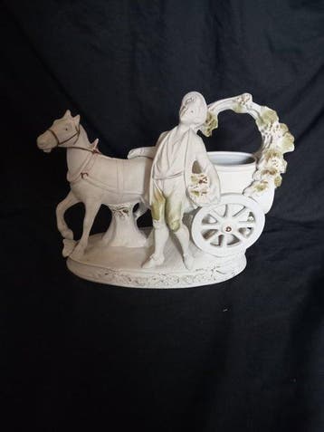 germany - Beeldje, cheval - 18 cm - Biscuit porselein - 1850