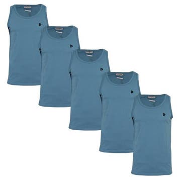 Donnay Donnay Heren - 5-Pack - Singlet James - Light Denim, Verzenden, Nieuw
