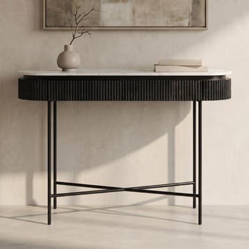 *WOONWINKEL* Kare Design Glenn Ovale Sidetable Zwart Met Wit, Verzenden, Nieuw
