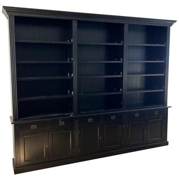 Boekenkast zwart Brummen 260 x 240cm, Ophalen of Verzenden, Nieuw