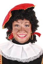 Pietenpruik met staartjes en verstelbare kap, Verzenden, Nieuw